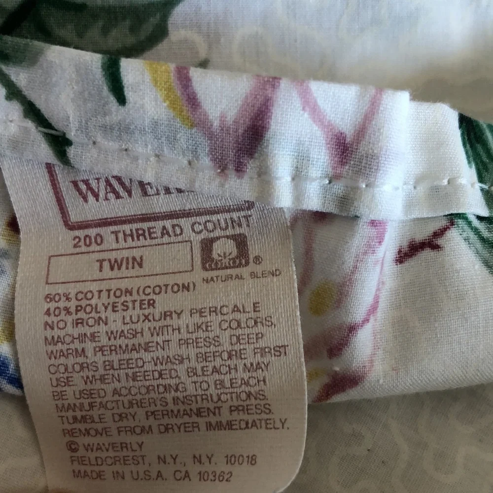 Floral Waverly Twin Flat Sheet White Waverly Flowers Flat Sheet Eyelet